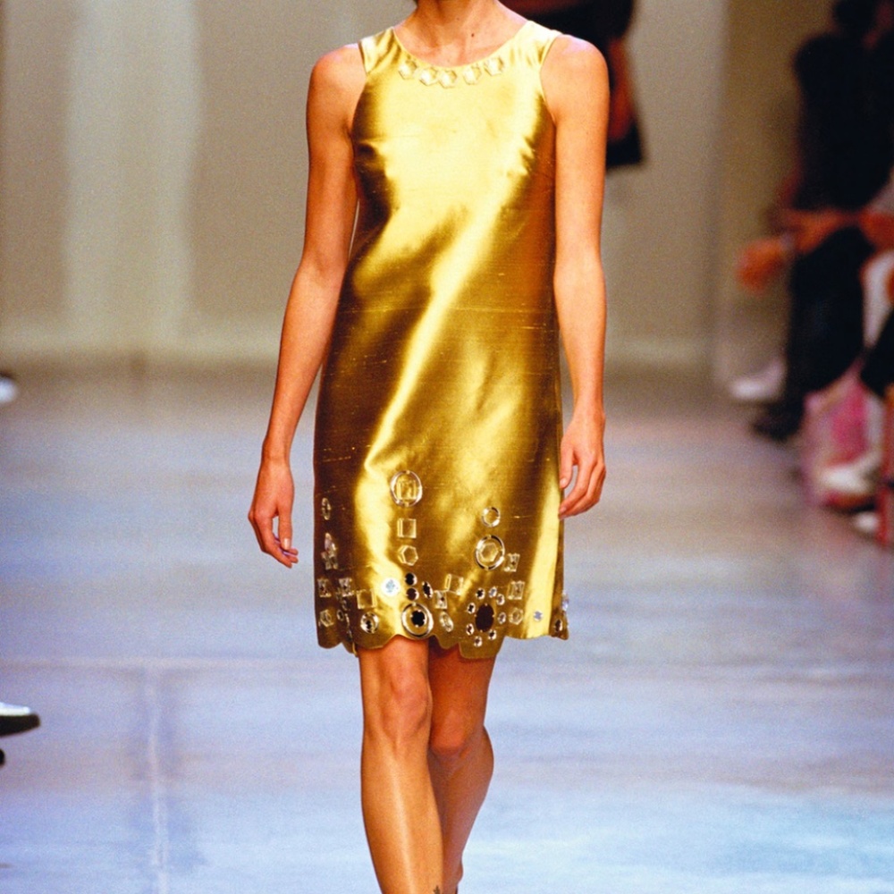 Miu Miu Spring/ Summer 2005 shift dress with mirrored discs